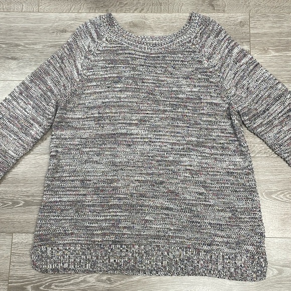 Faded Glory Speckled Gray Knit Sweater XL (16-18) - Picture 2 of 14